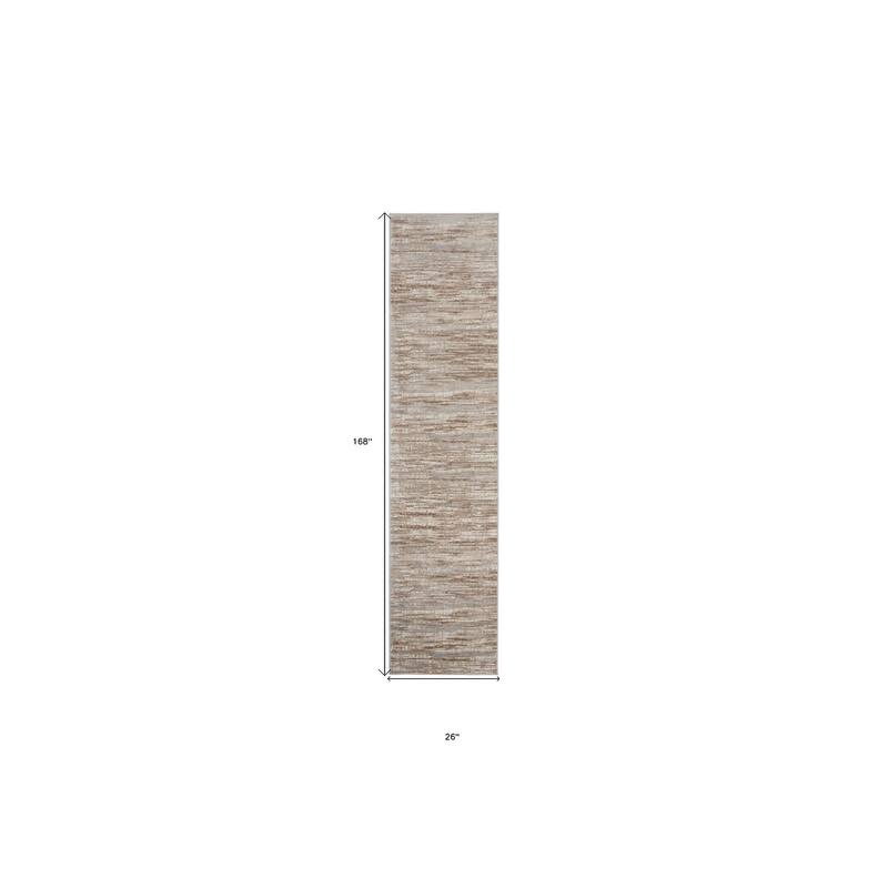 Satu Power Loomed Abstract Modern Low Pile Area Rug By HomeRoots - 168' X '26' X '0.25