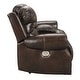 preview thumbnail 5 of 6, Signature Design by Ashley Buncrana Leather Power Dual Adjustable Reclining Loveseat