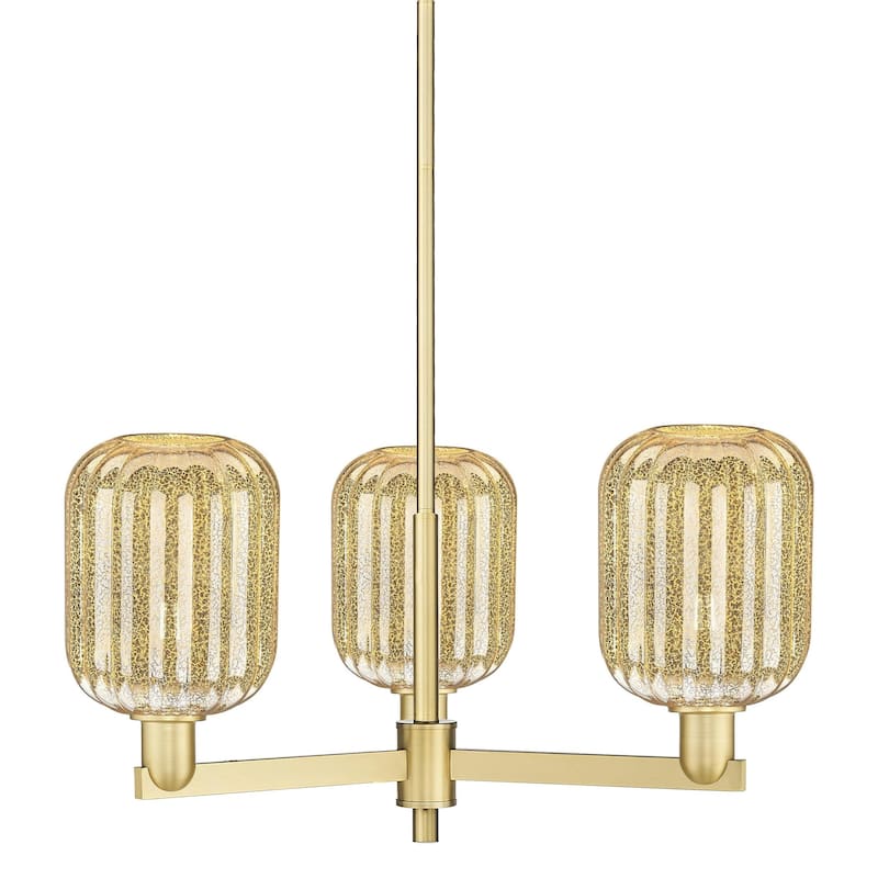 Innovations Lighting 716-3CR-14-18 Preston Chandelier Preston 3 Light - Satin Gold / Mercury