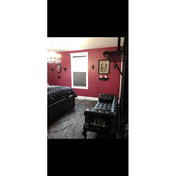 Shop Gothic Inspired Black Leather Sofa Ships To Canada