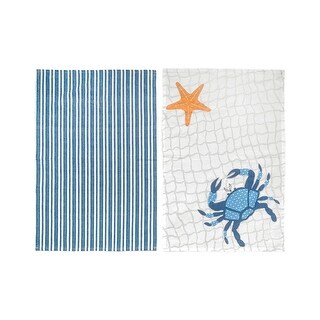 Crabs & Nets Kitchen Towels Set/2