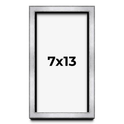 7x13 Shadow Box Frame Silver | 1.375 Inches Deep Real Wood