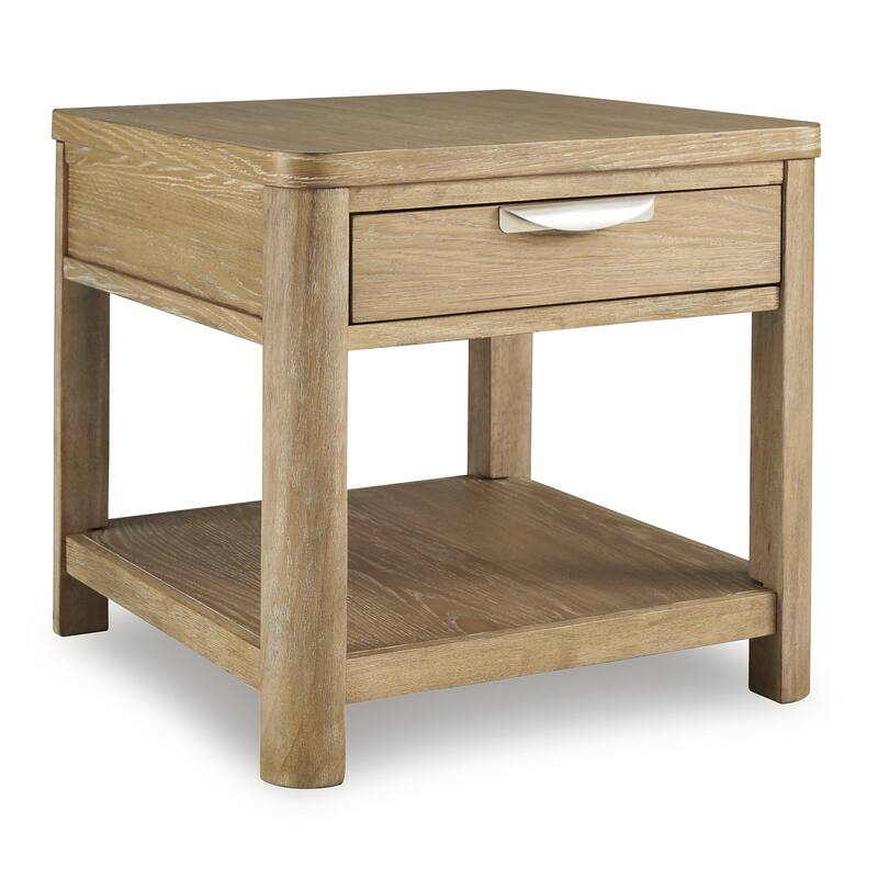 Signature Design by Ashley Rencott Brown End Table - 24"W x 26.13"D x 24"H