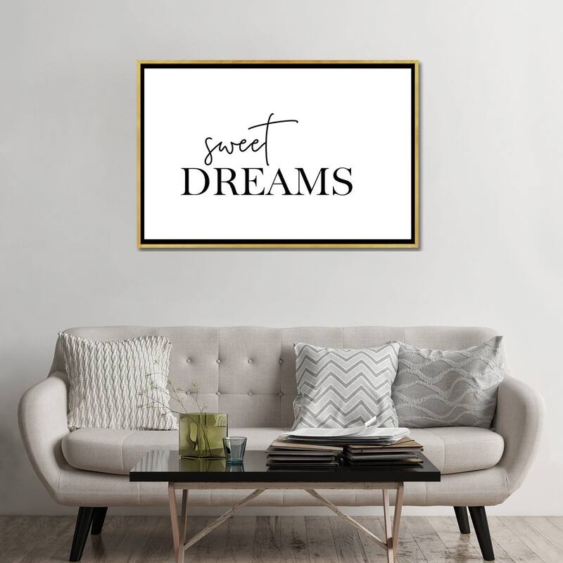 iCanvas "Sweet Dreams" by Nouveau Prints Framed Canvas Print