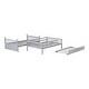 preview thumbnail 11 of 10, Rubber Wood Convertible 2 In 1 Full Over Full Bunk Bed with Twin Size Trundle for Kids and Baby