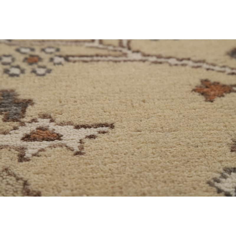Oushak Indian Area Rug Handmade Grey Wool Carpet - 8'11" x 11'10"