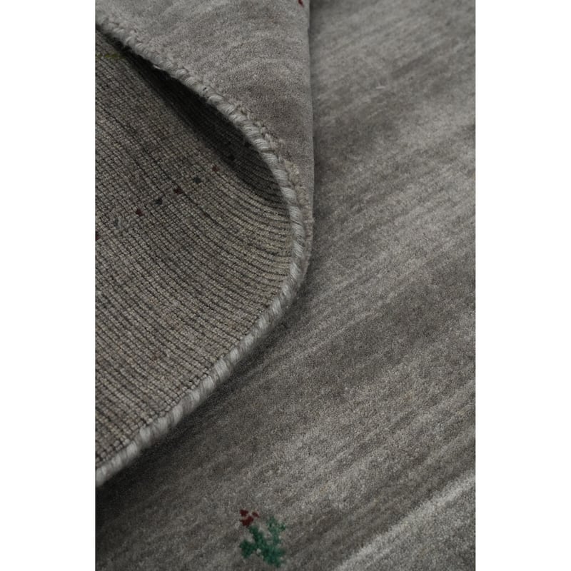 Tribal Gray Gabbeh Oriental Accent Rug Geometric Tribal Carpet - 5' 9'' X 3' 11''