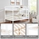 preview thumbnail 37 of 41, Full over Full Wooden Bunk Bed,High Guardrail,Ladder,Kids Teens,Dorm