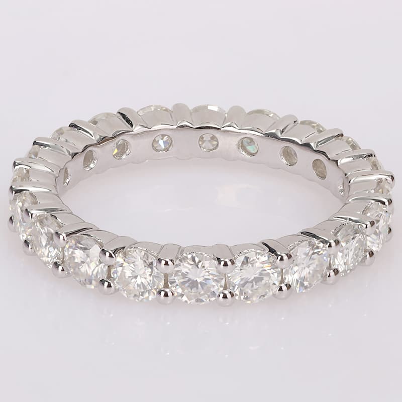 Miadora 2 3/4ct TGW Created Moissanite Full Eternity Band in Sterling Silver