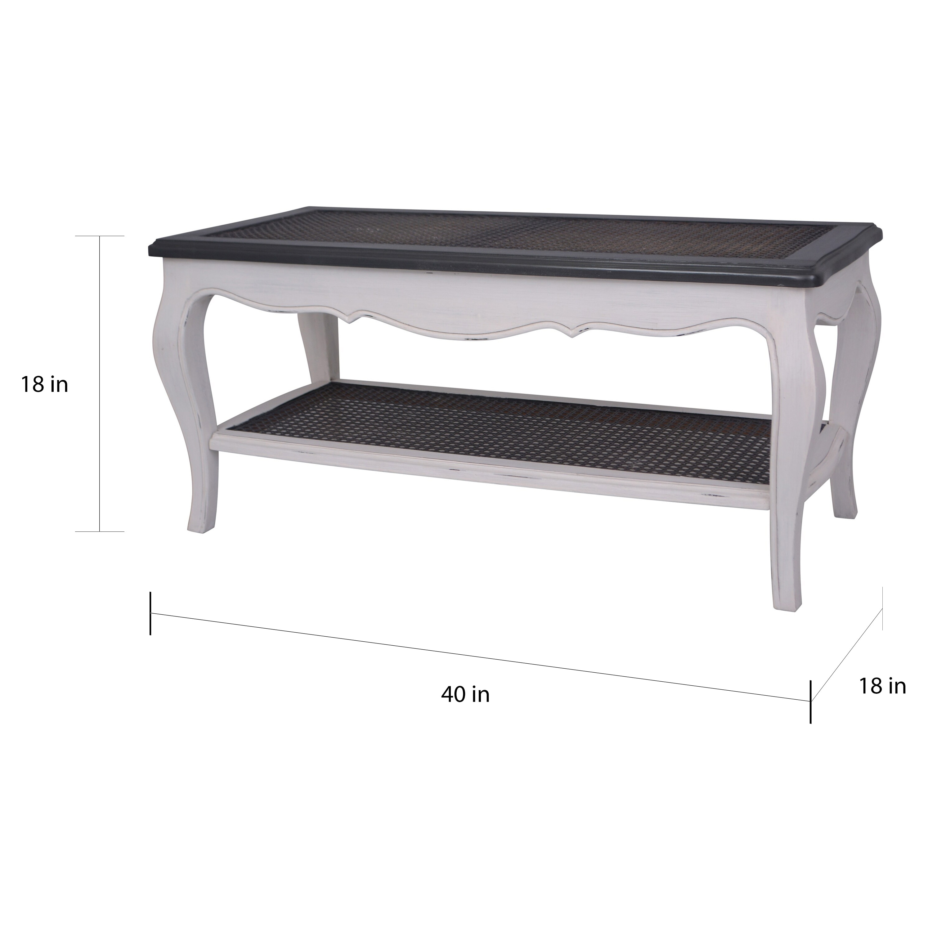 International Caravan Ashbury 2-tier Coffee Table - Thumbnail 2