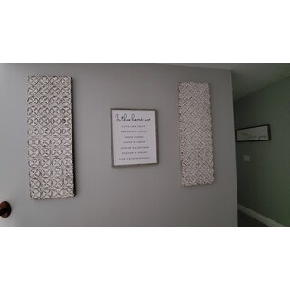 White MDF Traditional Wall Decor Abstract (Set of 2) - On ...