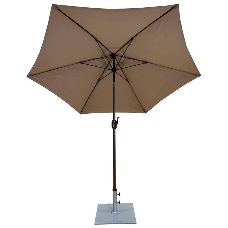 Tropishade 9 ft. Aluminum Bronze Patio Umbrella, Beige cover