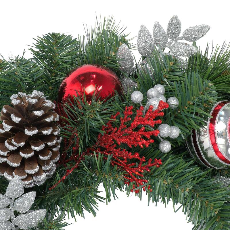 Puleo International 24" Decorated Artificial Wreath