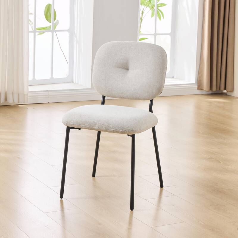 Minimalist Dining Chairs - Contoured Backrest, Stain-Resistant