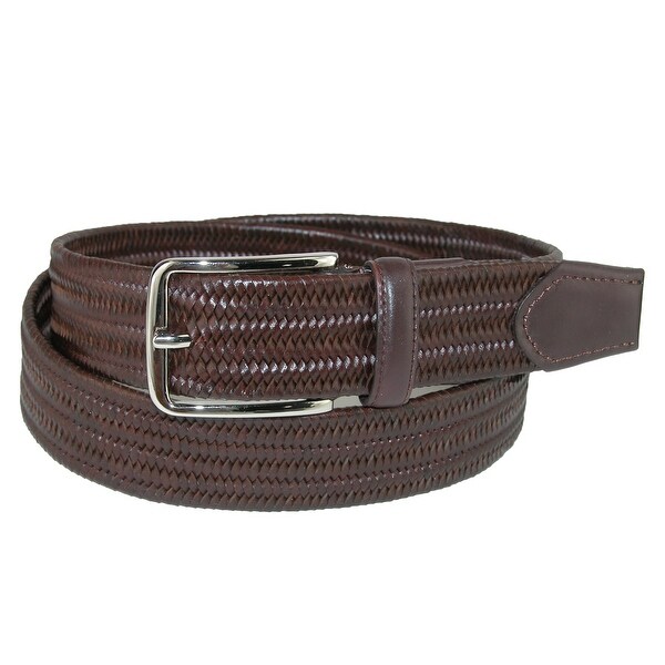 Shop Aquarius Men&#39;s Stretch Leather Braided Belt - Free Shipping On Orders Over $45 - Overstock ...