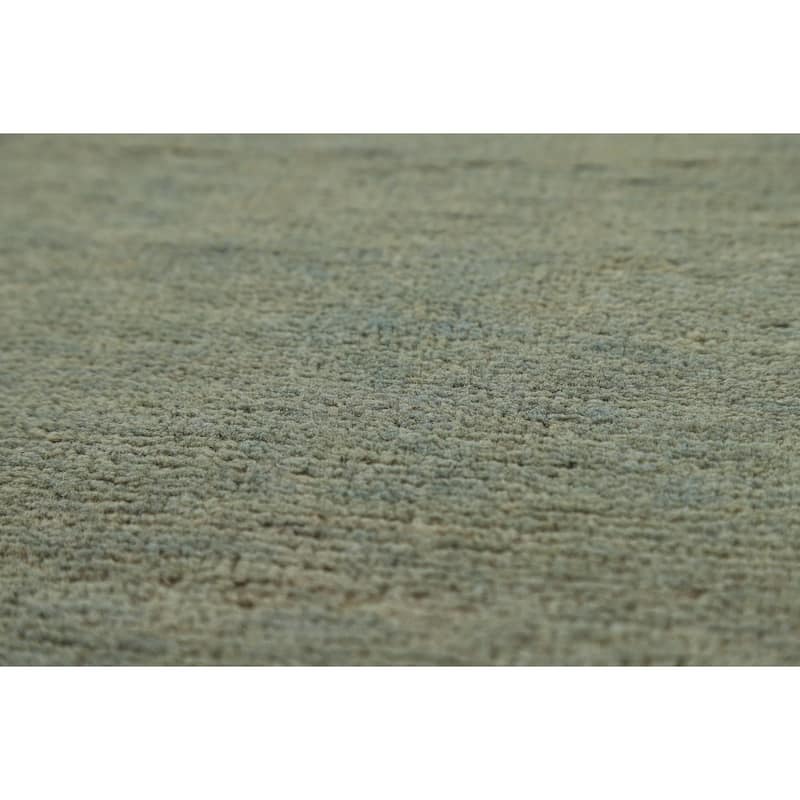 Gabbeh Modern Foyer Rug Hand-Knotted Solid Wool Carpet - 2'8"x 4'1"
