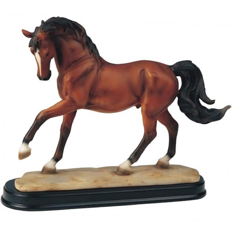 Q-Max 8"H Brown Walking Horse Figurine