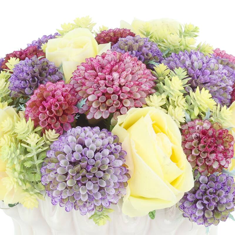 Spring Centerpiece with Roses and Dahlias - 12