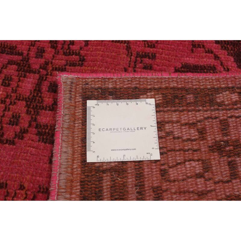 ECARPETGALLERY Hand-knotted Color Transition Red Wool Rug - 6'3 x 9'2