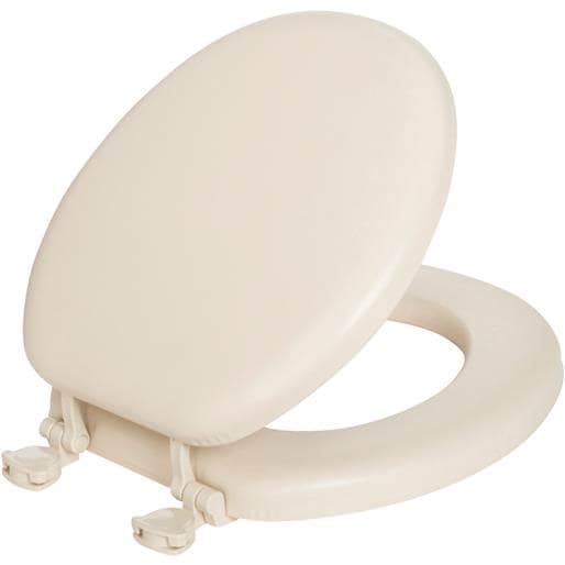 round soft toilet seat with durable wood core