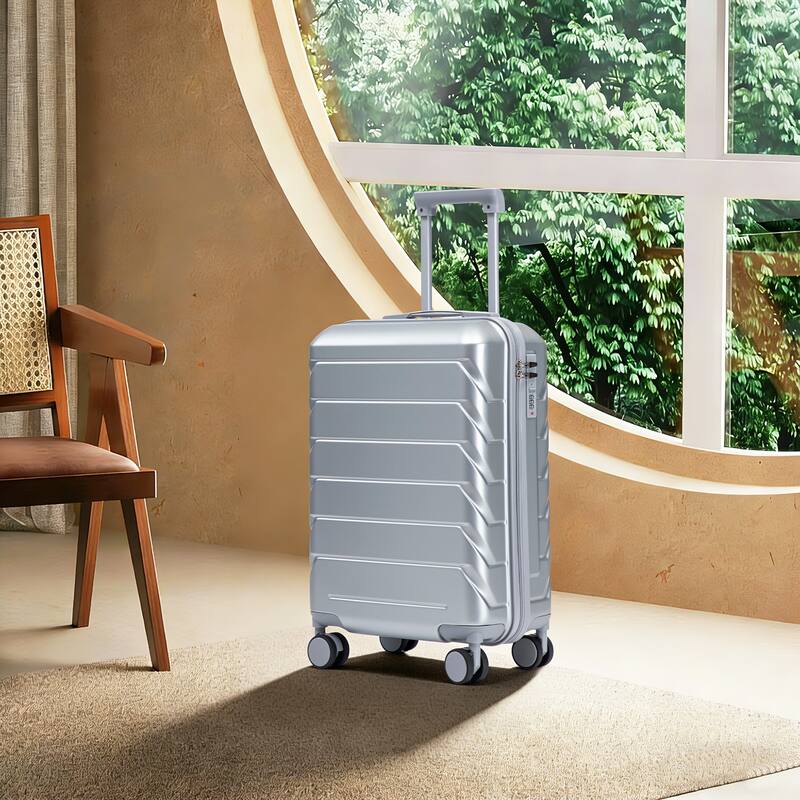 20 Inch ABS Hard Shell Travel Checked Luggage, Scratch Resistant Surface Four Multi-Directional Wheels, With Combination Lock