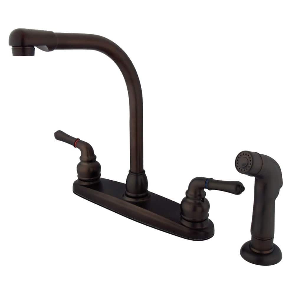 Kingston Brass Magellan Centerset Kitchen Faucet with Metal Lever