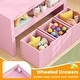 preview thumbnail 31 of 42, Costway Storage Cabinet 3 Drawer Chest w/Wheels Large Storage Cube - See Details