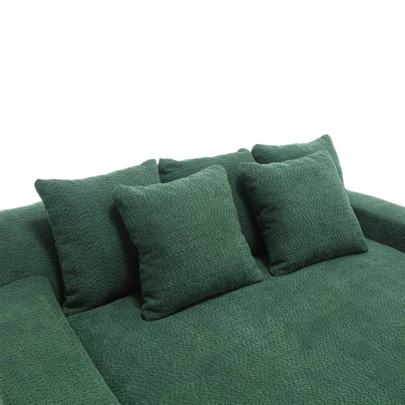 2-seater lazy sofa With 5 back pillows,Comfy Sofa- Deep Seat Couch for Living Room