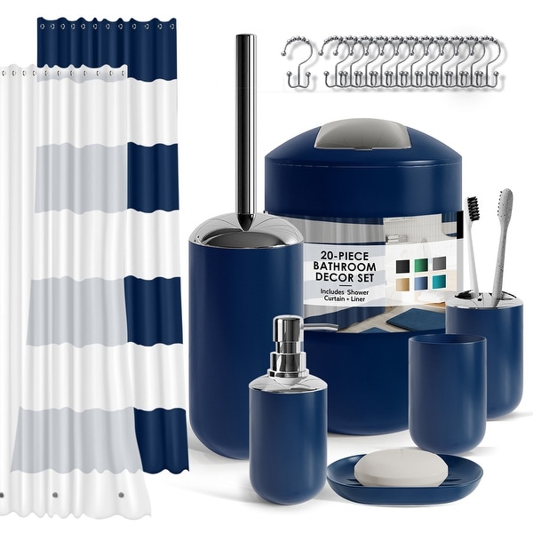 Empyrean 20 Piece Complete Bathroom Accessories Kit with Empyrean 20 Piece Complete Bathroom Accessories Kit with