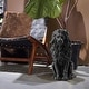 preview thumbnail 10 of 55, Glitzhome MGO Majestic Sitting Guardian Lion Statues Porch Sculpture Outdoor Indoor Set of 2