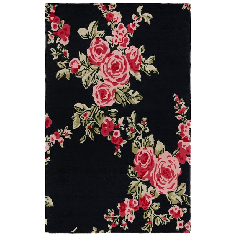 SAFAVIEH Handmade Jardin Kathchen French Country Floral Wool Rug