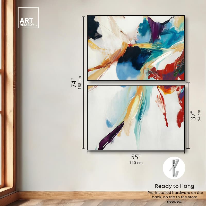 Vibrant Palette II Canvas Set of 2 by Art Remedy