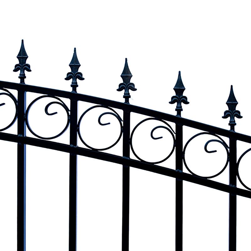 ALEKO Steel Dual Prague Style Driveway 16 ft Gate with Pedestrian Gate - 16 ft x 6 ft / 5 ft x 4 ft