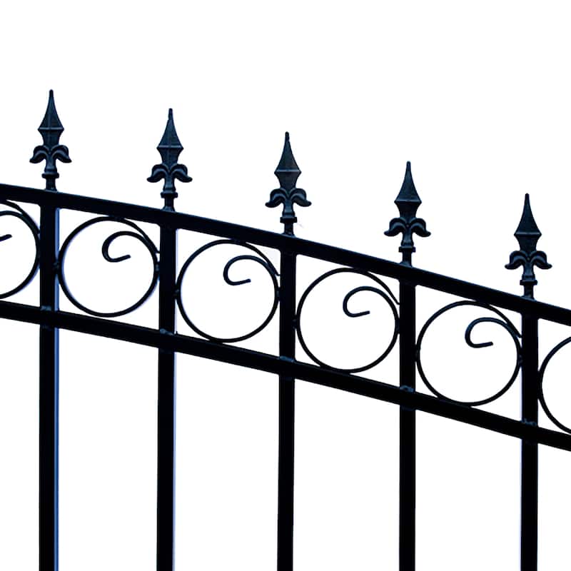 ALEKO Steel Single Swing 18 ft Driveway Gate Prague Style Black