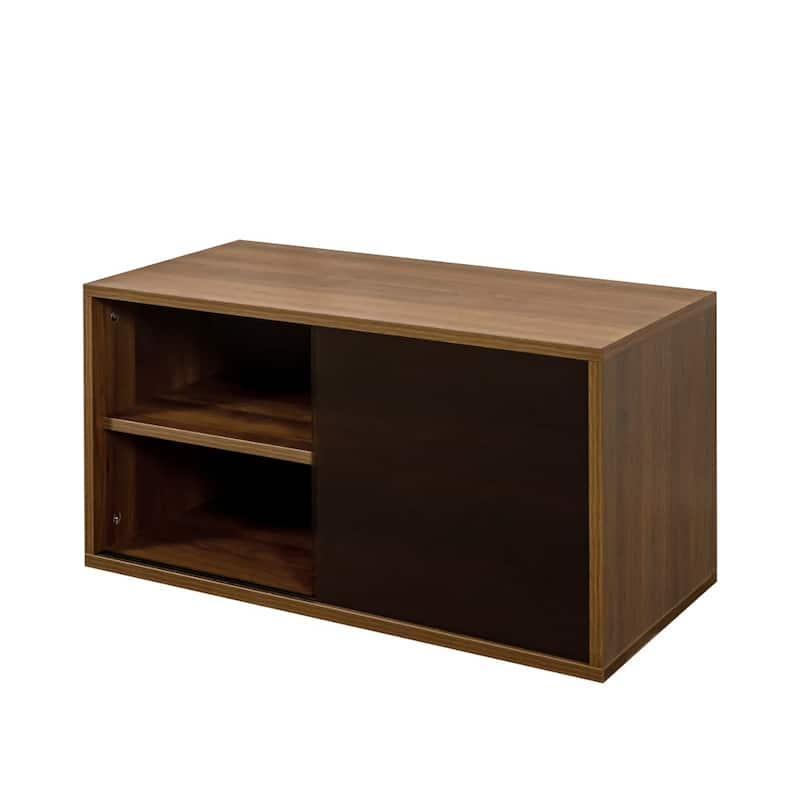 Stack Design Stackable Mounted Storage Cabinet with 2 Glass Sliding Doors