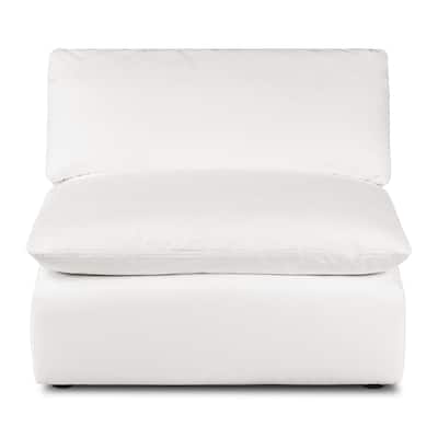 Poly and Bark Davos Armless Chair in Cotton White