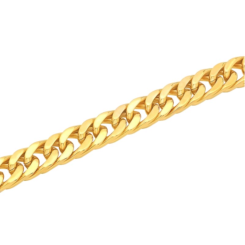 Steel Nation Stainless Steel Block Curb Bracelet