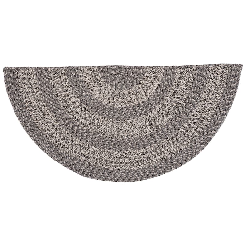 SAFAVIEH Handmade Braided Fatimah Washable Indoor/Outdoor Rug - Weather Resistant & Easy Cleaning - 2' x 4' - Grey