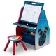 preview thumbnail 4 of 3, Delta Children Mickey Mouse Activity Center - Easel Desk with Stool & Toy Organizer