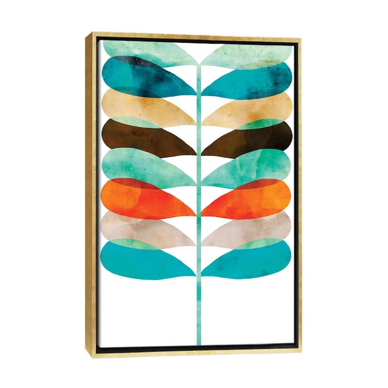 iCanvas "Mod Fern" by Aimee Wilson Framed Canvas Print - Gold - 48x32