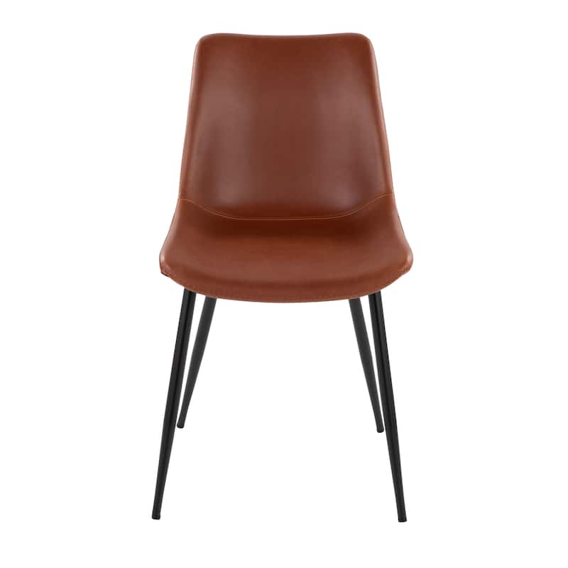 Carson Carrington Kantsjo Industrial Vintage Faux Leather Dining Chair (Set of 2)