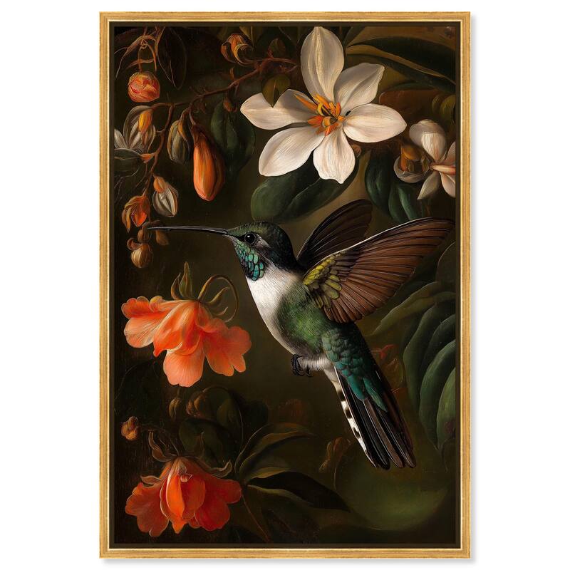 Nectar Thief I Canvas by Art Remedy - Gold - 20" x 30"