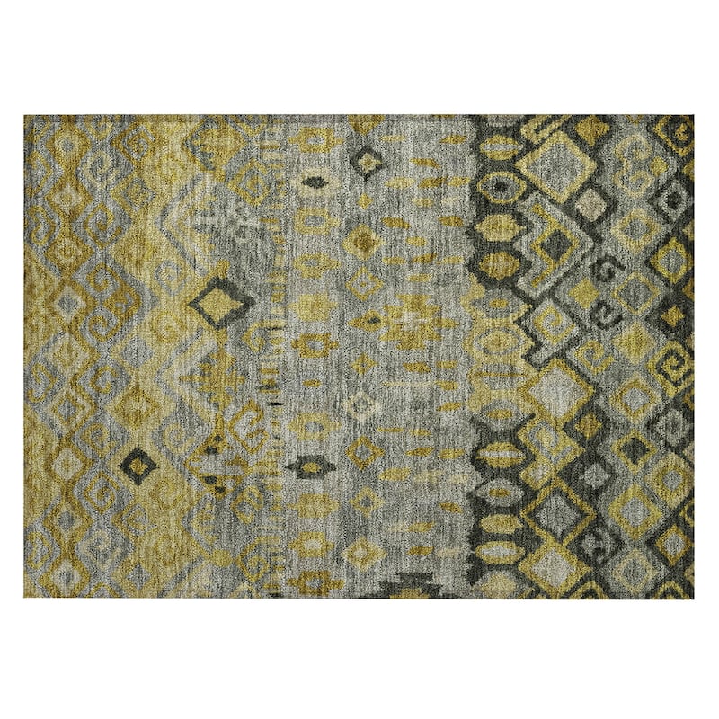 Machine Washable Indoor/ Outdoor Boho Moroccan Chantille Rug