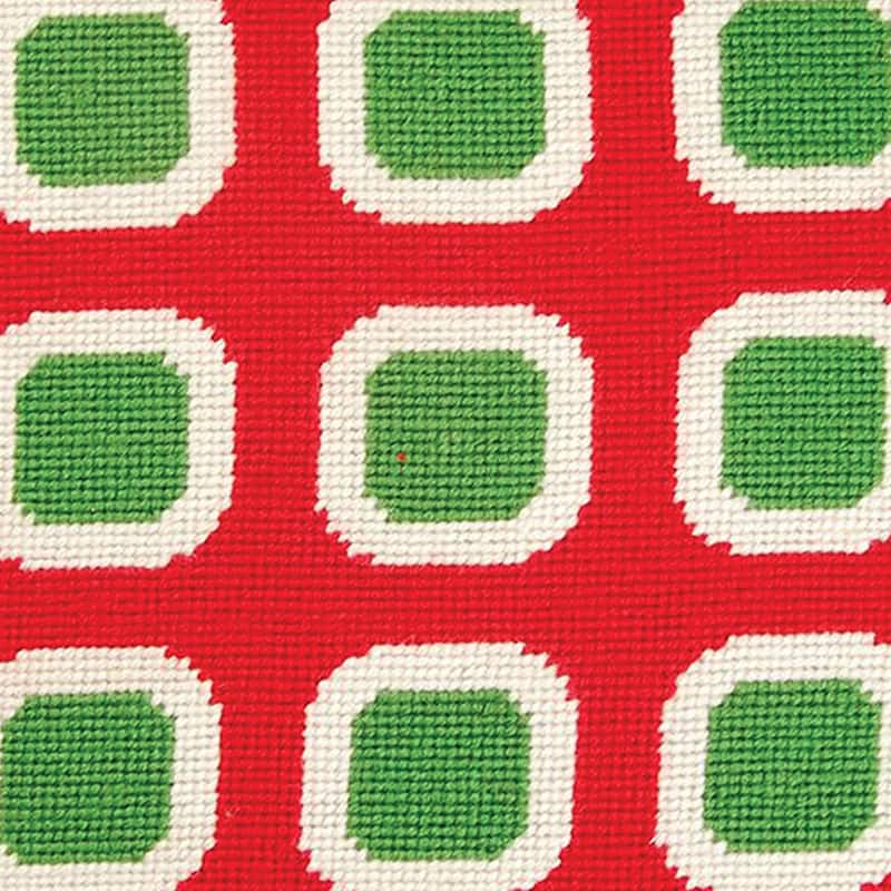 Christmas Block Needlepoint Pillow