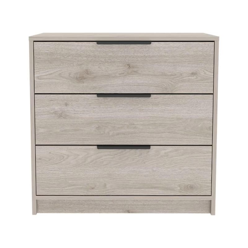 HomeRoots 28" Light Gray Wood Three Drawer Dresser