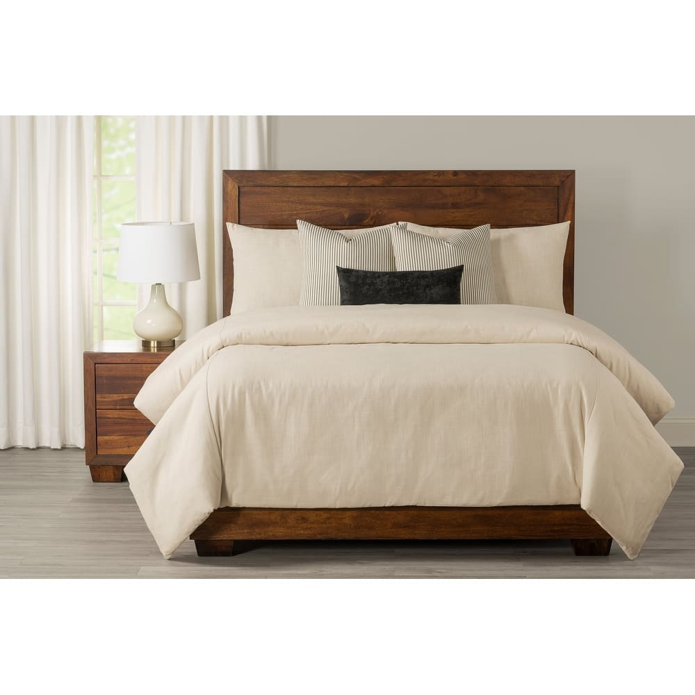 Zoa Linen Cream Duvet Cover and Insert Set