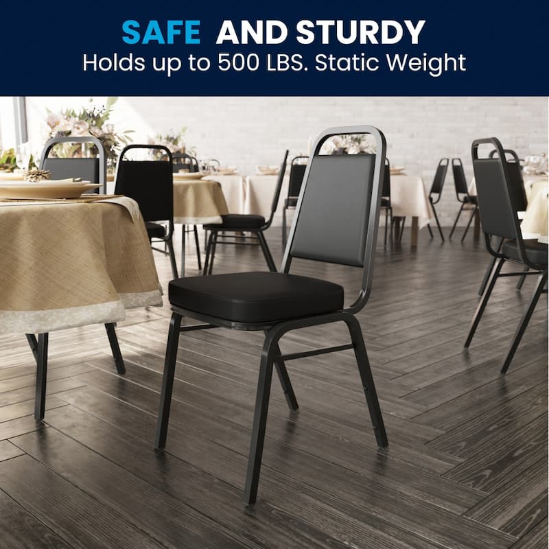 Trapezoidal Back Stacking Banquet Chair with 2.5" Thick Seat - 20.25"D x 17.5"W x 36"H