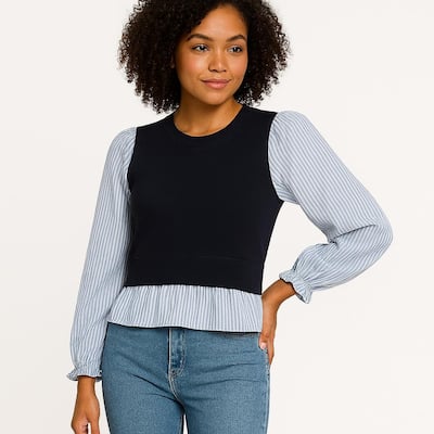 Nanette Lepore Women's Contrast Layered Top
