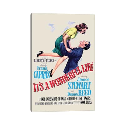 iCanvas "It's A Wonderful Life Movie Poster" by Radio Days Canvas Print