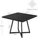 Small Dining Table for 4, 31.5 Inches Industrial Dinner Table with Metal Base